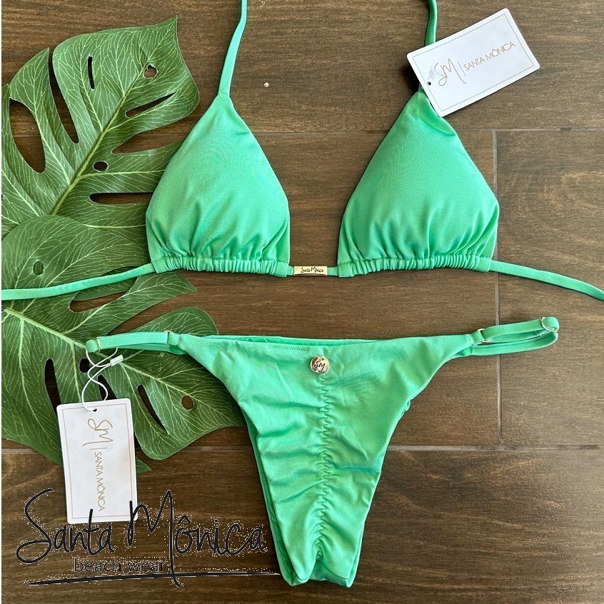 国内即納sale◆santa monica◆シャインミントグリーン♪カップ付