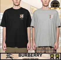 Burberry Monogram Unisex Street Style Plain Logo Luxury T-Shirts