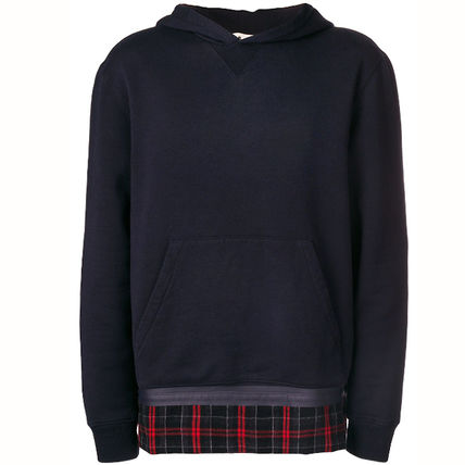 MARNI Hoodies Pullovers Tartan Wool Blended Fabrics Long Sleeves Cotton 2