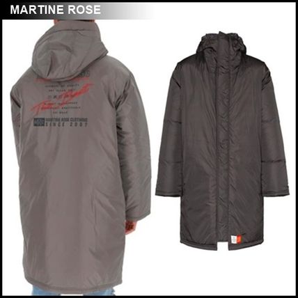 MARTINE ROSE More Coats Nylon Plain Long Logo Coats