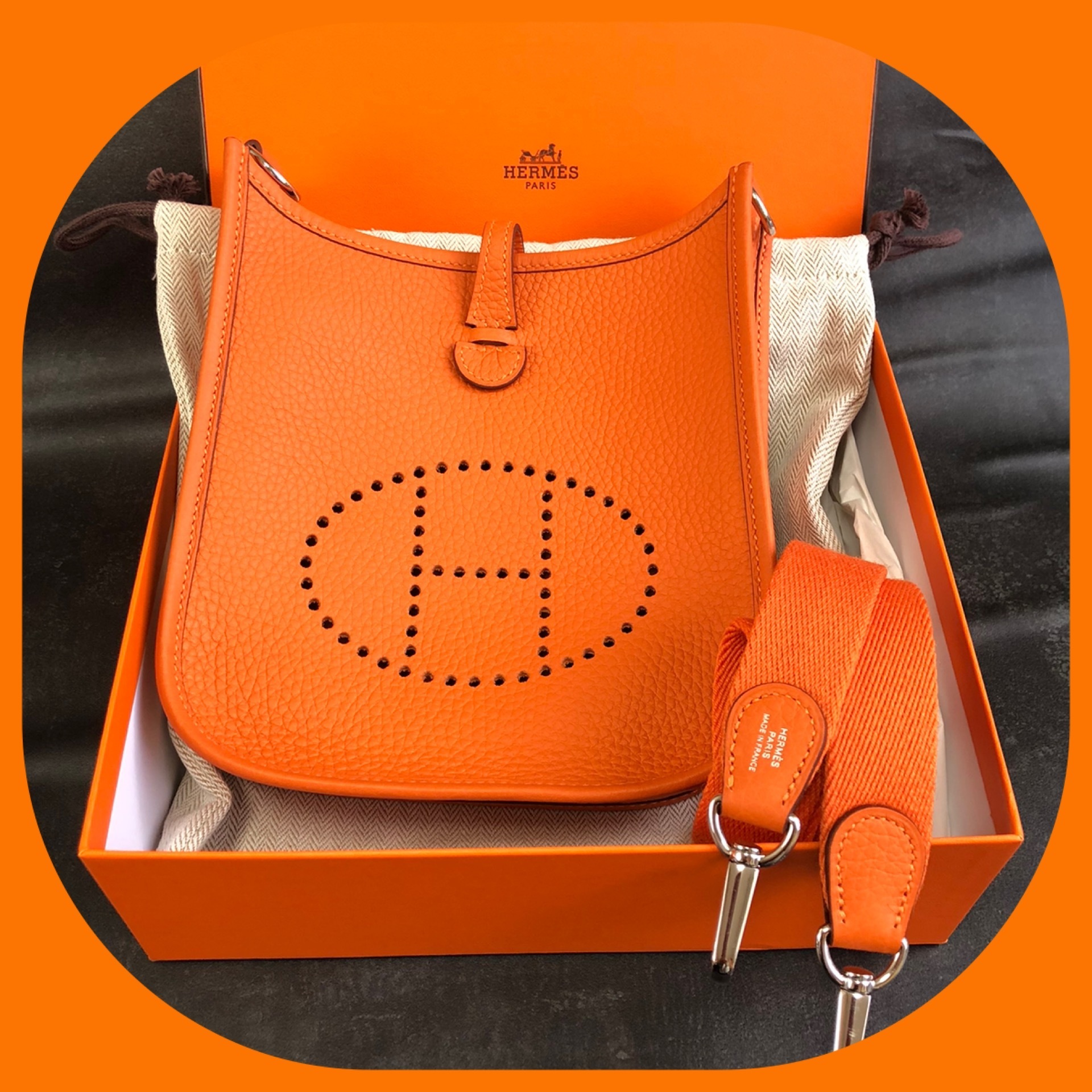 プレゼントに最適☆国内発送 HERMES エブリン TPM アマゾン