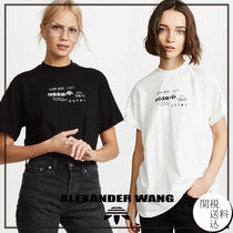 新作★【alexanderwang】オーバーサイズグラフィックＴシャツ alexanderwang アレキサンダーワング ピンク コットンブレンド