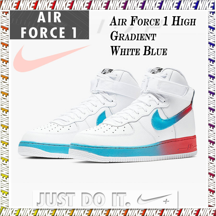 ★ Nike ★ Air Force 1 High Gradient White Blue