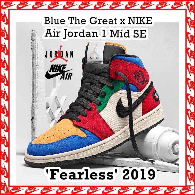 スニーカー Blue The Great x NIKE Air Jordan 1 Mid 'Fearless' AW FW 19
