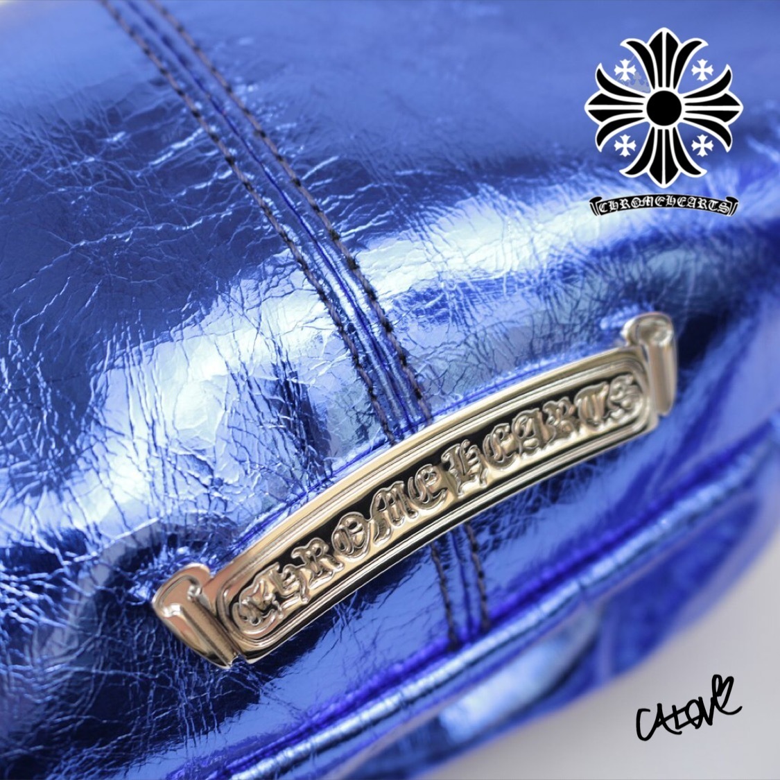 CHROME HEARTS バッグ・カバンその他 +クロムハーツ【ミニスナットパック】◆メタリックブルー 希少(6)