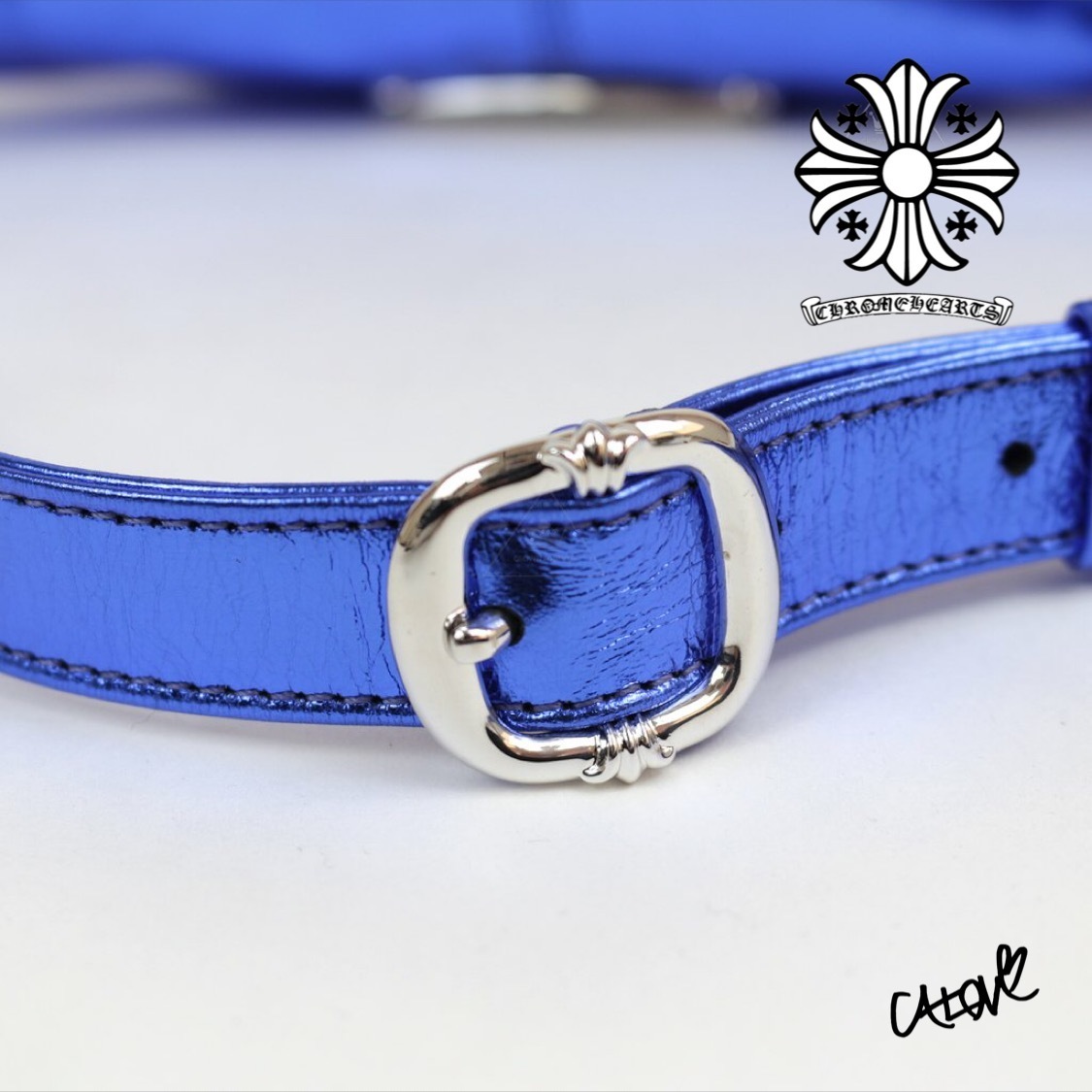 CHROME HEARTS バッグ・カバンその他 +クロムハーツ【ミニスナットパック】◆メタリックブルー 希少(8)