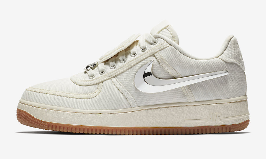 US 4-9.5 Travis Scott x Nike Air Force 1 Low “Sail” 2018