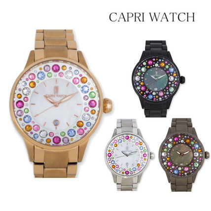 CAPRI WATCH Analog Round Party Style Quartz Watches Stainless Elegant Style