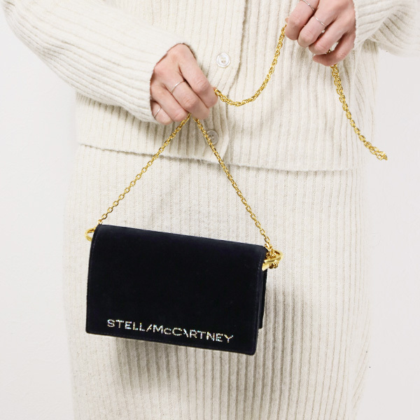 STELLA McCARTNEY ｽﾃﾗﾏｯｶｰﾄﾆｰ Mini Flap Shoulder Logo Velvet