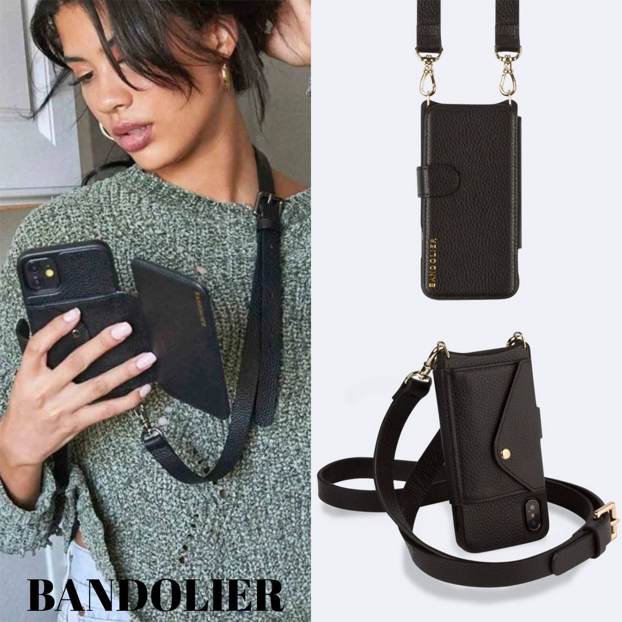 【Bandolier】大人気♪Hailey Folio iPhoneレザーケース876 X/XS