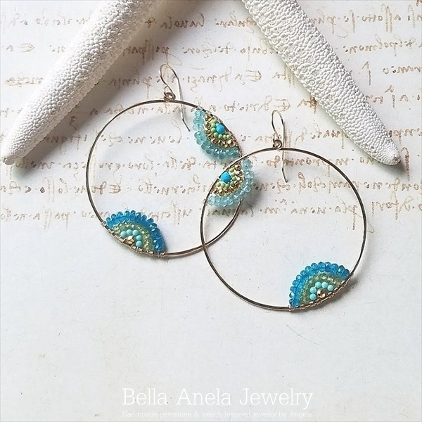 ランゴーリー ラージフープ ピアス ハワイ BellaAnela #658