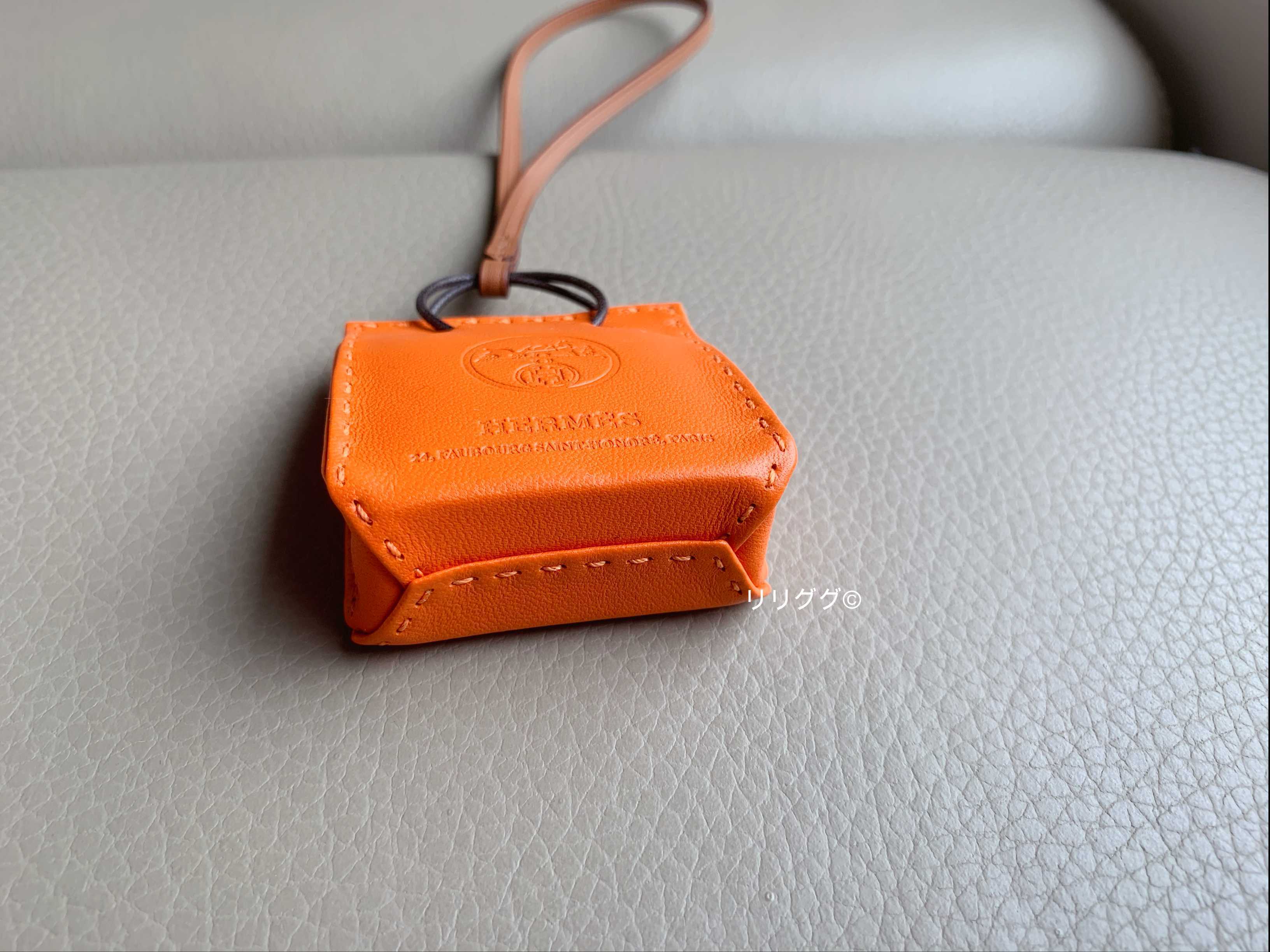 エルメス)サック・オランジュ オレンジショッパー型チャーム (HERMES