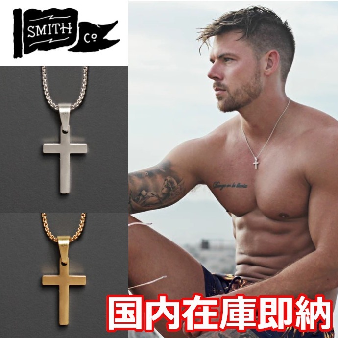 【国内発送】ステンレス ミディアムクロス ネックレス/M