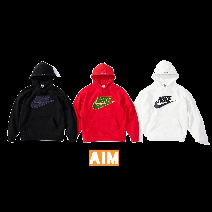 Supreme / Nike Leather Applique Hooded Sweatshirt Supreme / Nike Leather Applique Hooded Sweatshirt