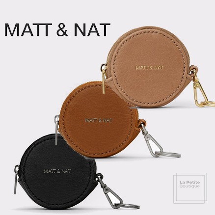 【MATT&NAT】ベーガン素材〇LU〇リング付きラウンドケース〇各色