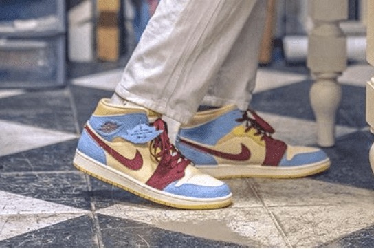 Nike Air Jordan 1 Mid Fearless Maison Chateau Rouge 23〜30㎝
