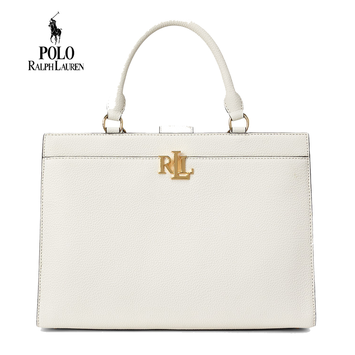 特価 Ralph Lauren 人気高 Pebbled Leather Laine Satchel