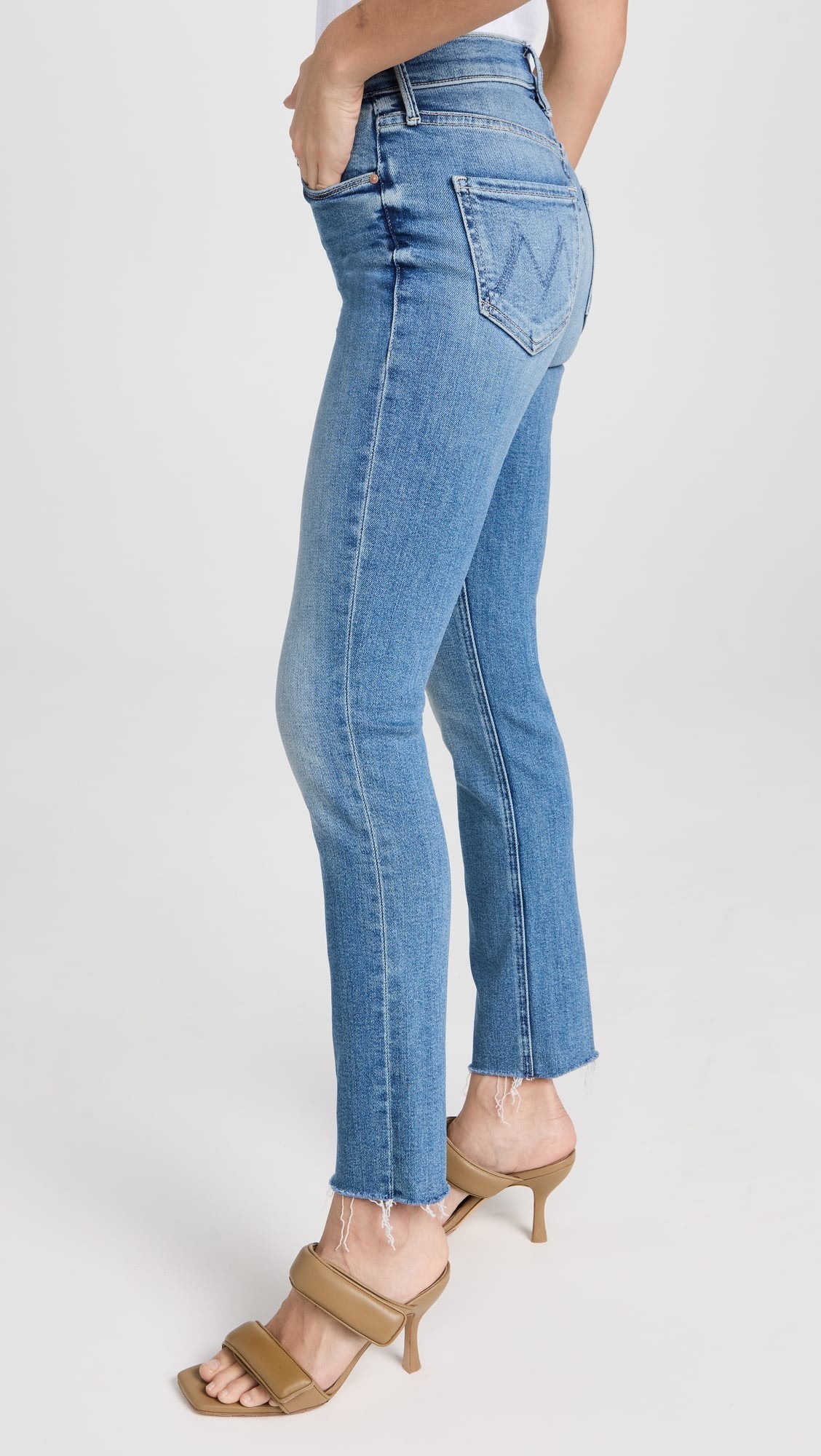 新品MOTHER INSIIDERCROPSTEPFRAY マザー デニムパンツ-