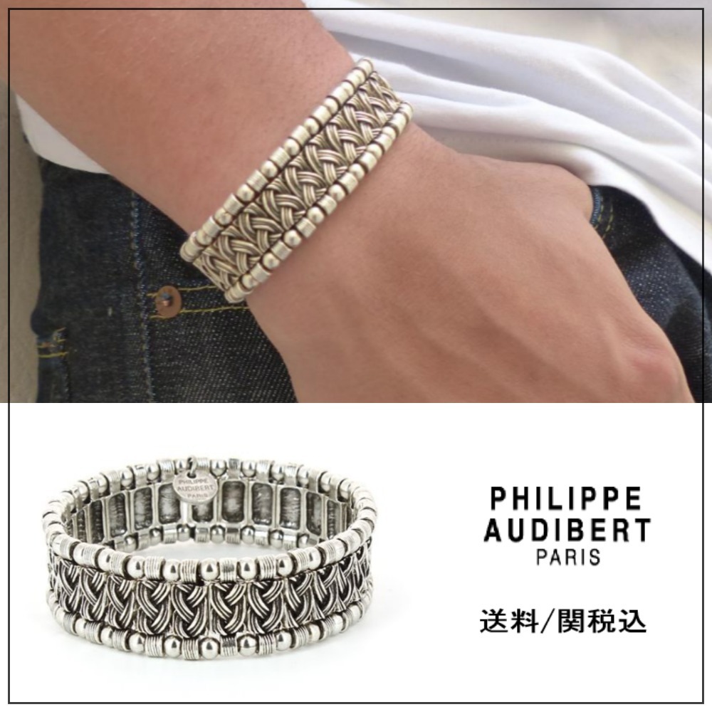 【Philippe Audibert】PANAMA 縄編み風 シルバー ブレスレット♪