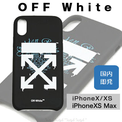 Off-White iPhone・スマホケース 国内発送☆off-white☆Dripping アローズ ロゴ iPhoneX/XSケース