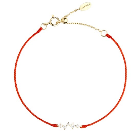 Ruifier 18K ブレスレット ダイヤモンド レッドコード お守り