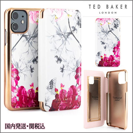 TED BAKER iPhone・スマホケース 【国内発】TED BAKER iPhoneケース11/11Proなど 手帳型ミラー付