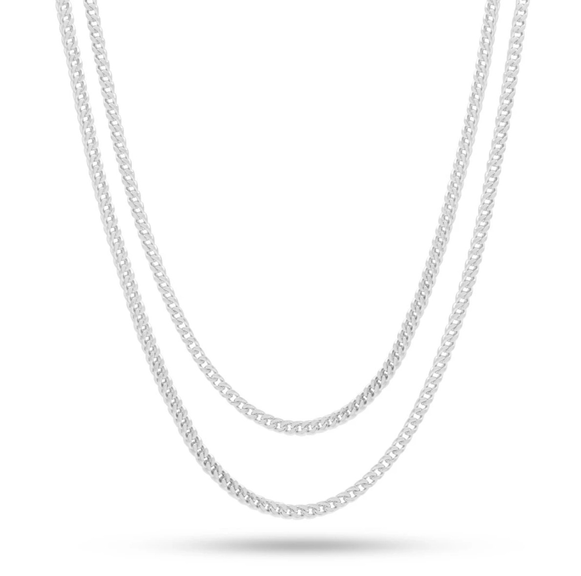【King Ice】2.5mm White Gold Stainless Steel Franco Choker☆