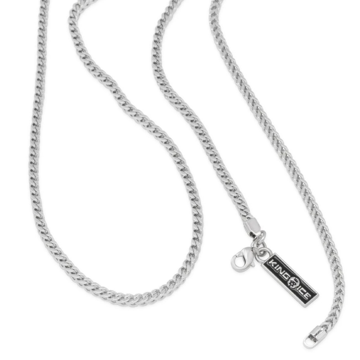 【King Ice】2.5mm White Gold Stainless Steel Franco Choker☆