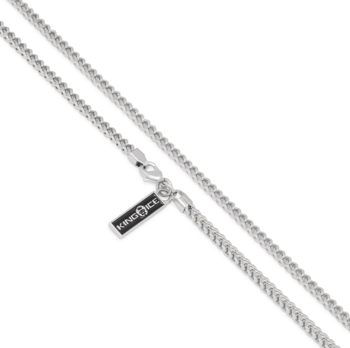 【King Ice】2.5mm White Gold Stainless Steel Franco Choker☆