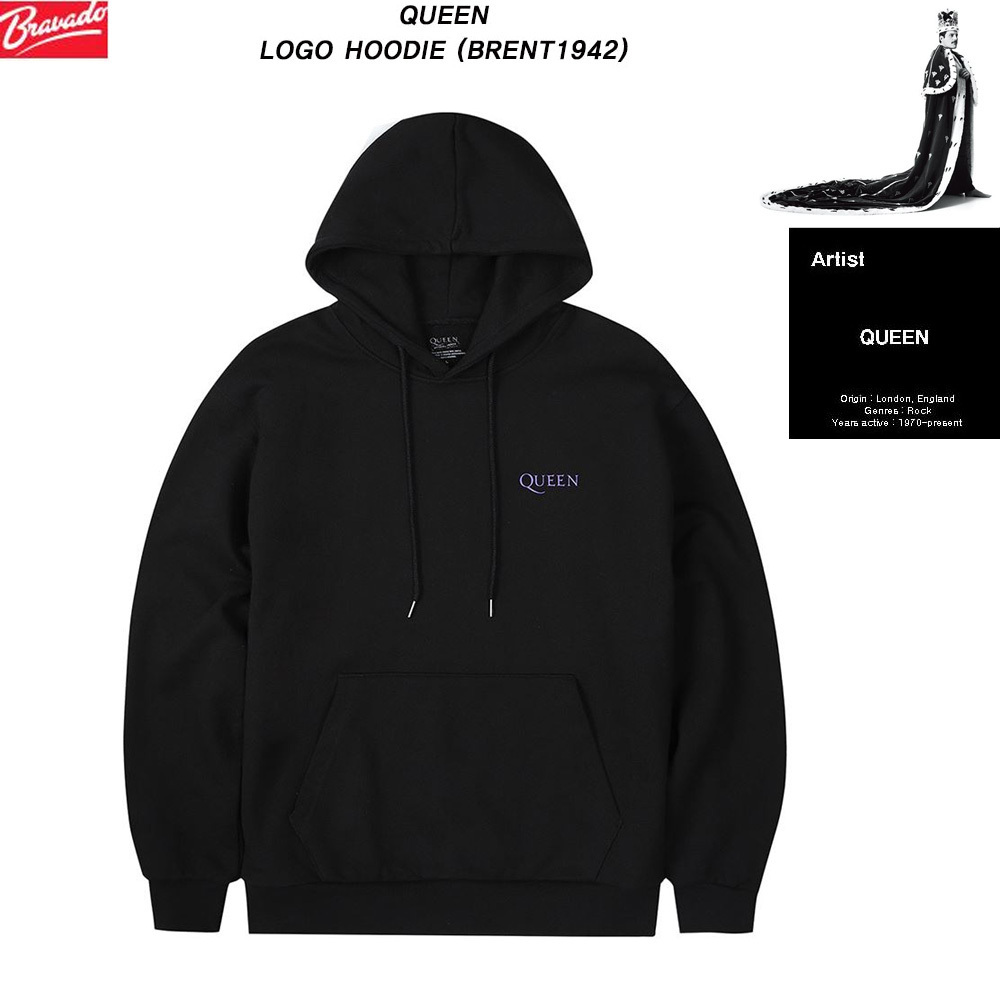 BRAVADO(ブラバも) QUEEN LOGO HOODIE (BRENT1942) パーカー・フーディ BRAVADO(ブラバも) QUEEN LOGO HOODIE (BRENT1942) パーカー・フーディ