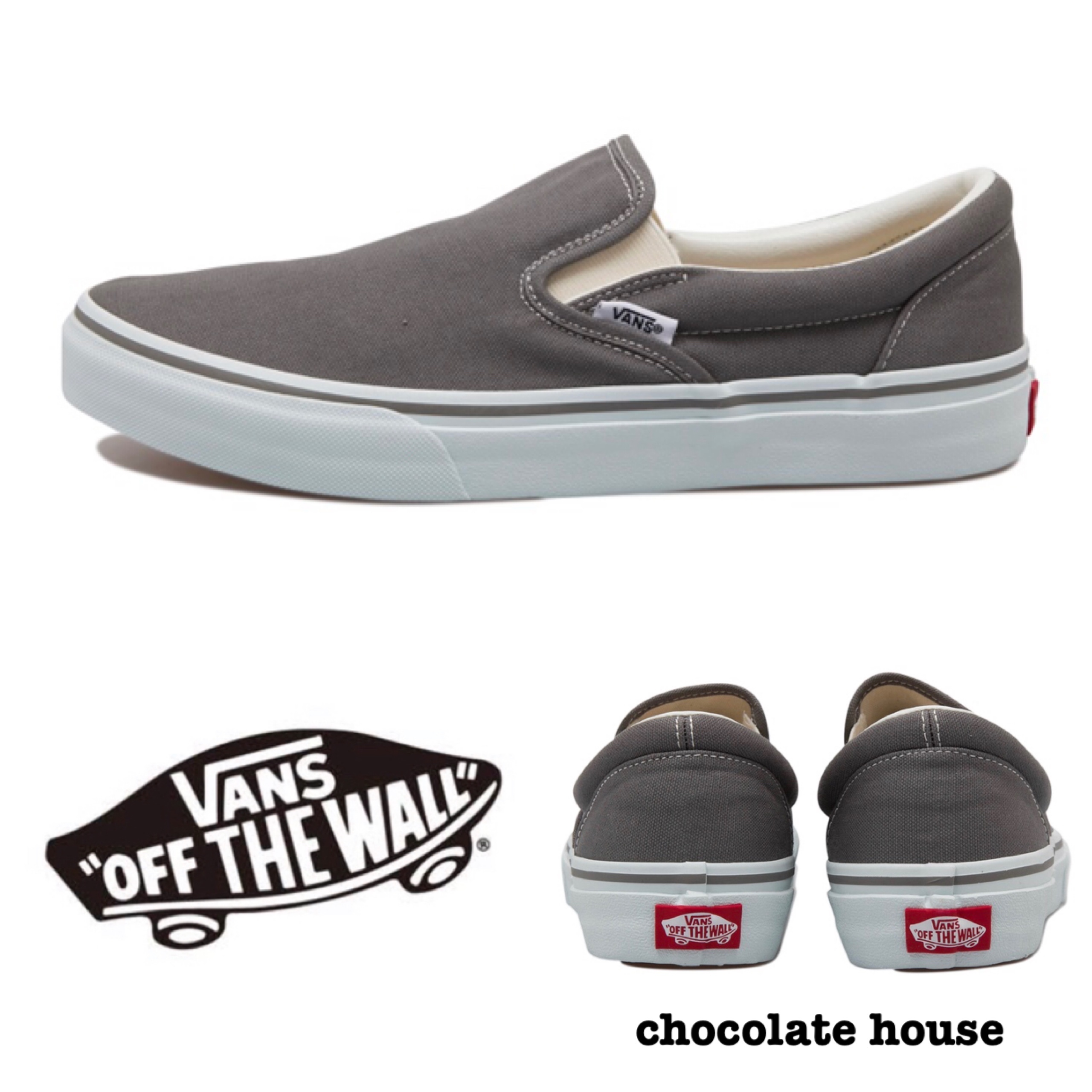 国内発【VANS】ヴァンズ SLIP ON スリッポン V98CLA CHARCOAL