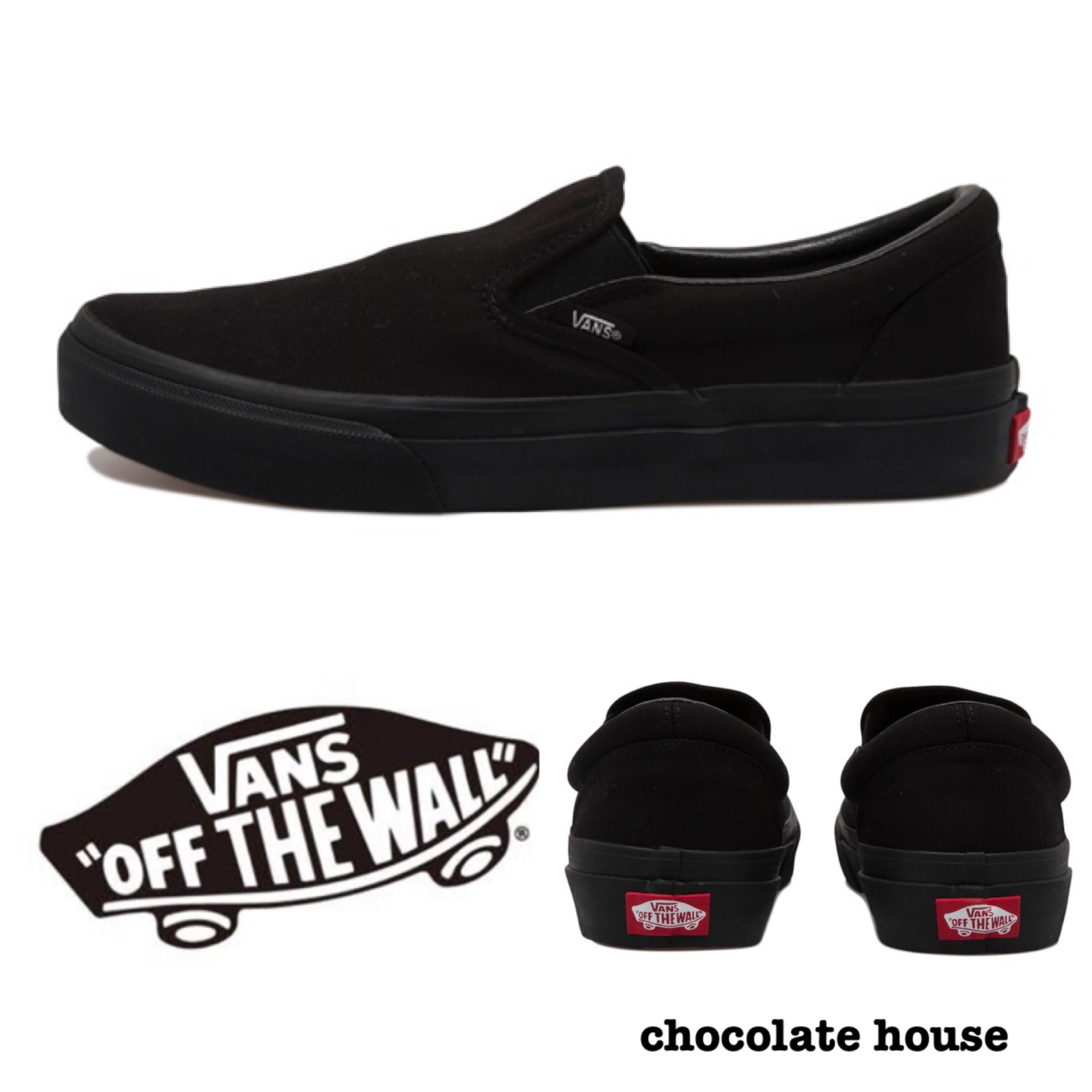 国内発【VANS】ヴァンズ SLIP ON スリッポン M.BLACK
