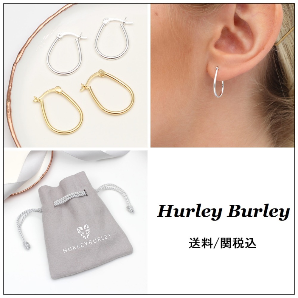 【HURLEY BURLEY】人気！オーバル フープ ピアス シルバー♪