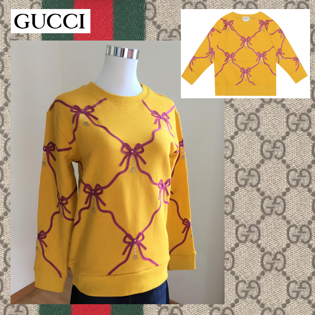 ☆GUCCI☆ タッセル付きボウ装飾・スウェットシャツ♪ 12A