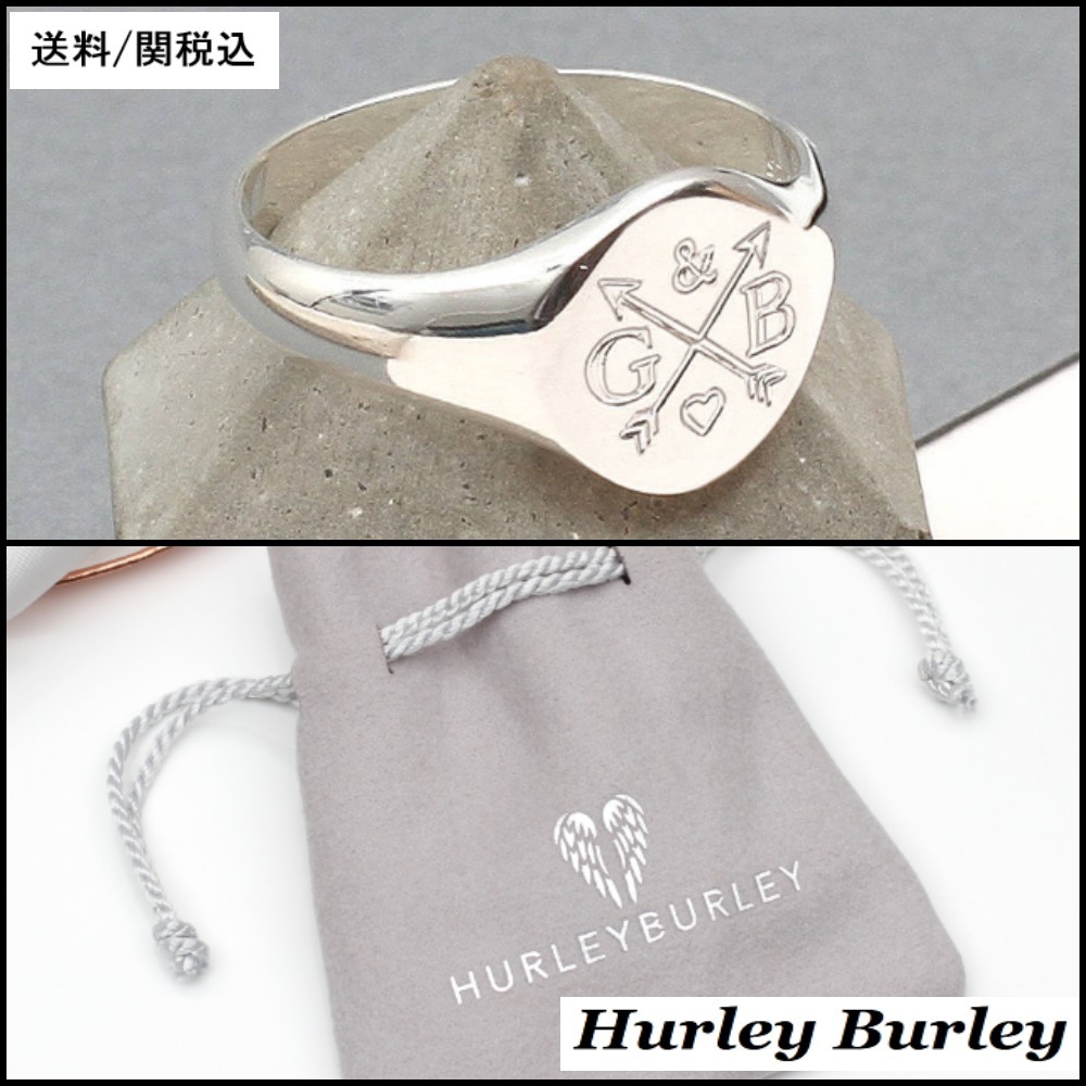 【HURLEY BURLEY】イニシャル刻印 ラブ マッチ リング シルバー