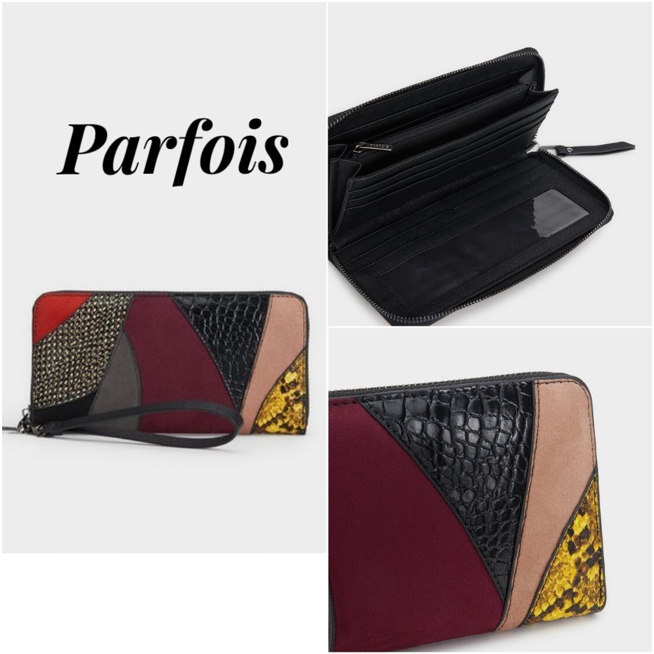 ポルトガルParfois★モダン長財布 パイソン素敵なパッチワーク柄