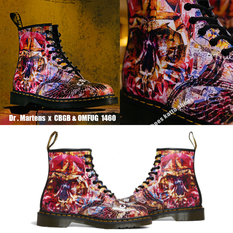 【最安値挑戦!】 Dr 1460★ロゴ★コラボ CBGB&OMFUG x Martens ショートブーツ・ブーティ 【最安値挑戦!】 Dr 1460★ロゴ★コラボ CBGB&OMFUG x Martens ショートブーツ・ブーティ
