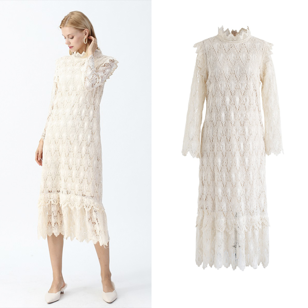 CHICWISH★クロッシェティアードレースワンピース☆