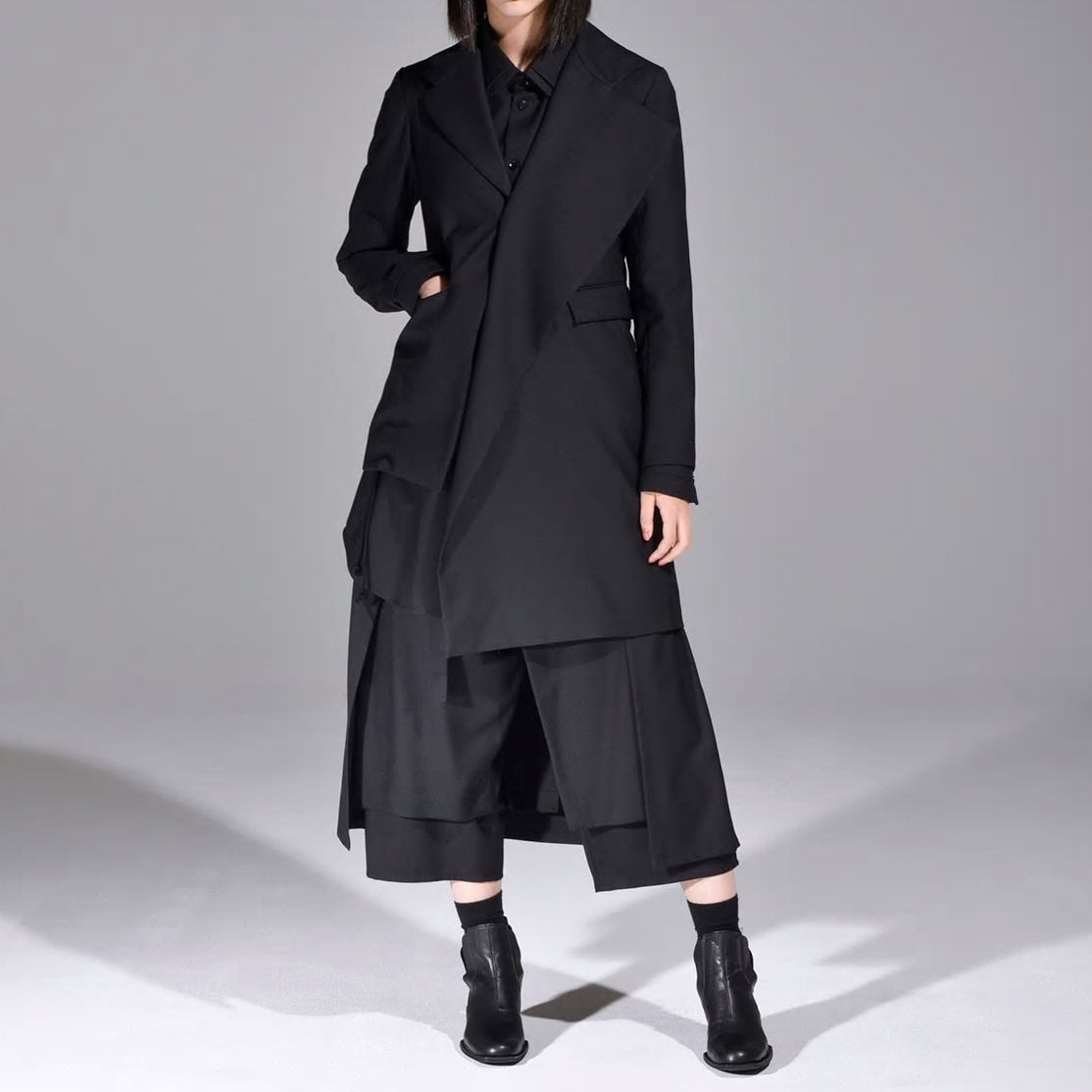 Yohji Yamamoto ジャケットその他 Yohji Yamamoto 定番ギャバアシメトリージャケット(9)