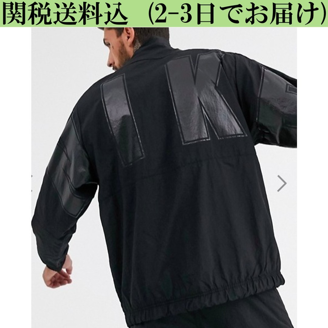 関税送料込 NIKE メンズ Currency logo windbreaker jacket