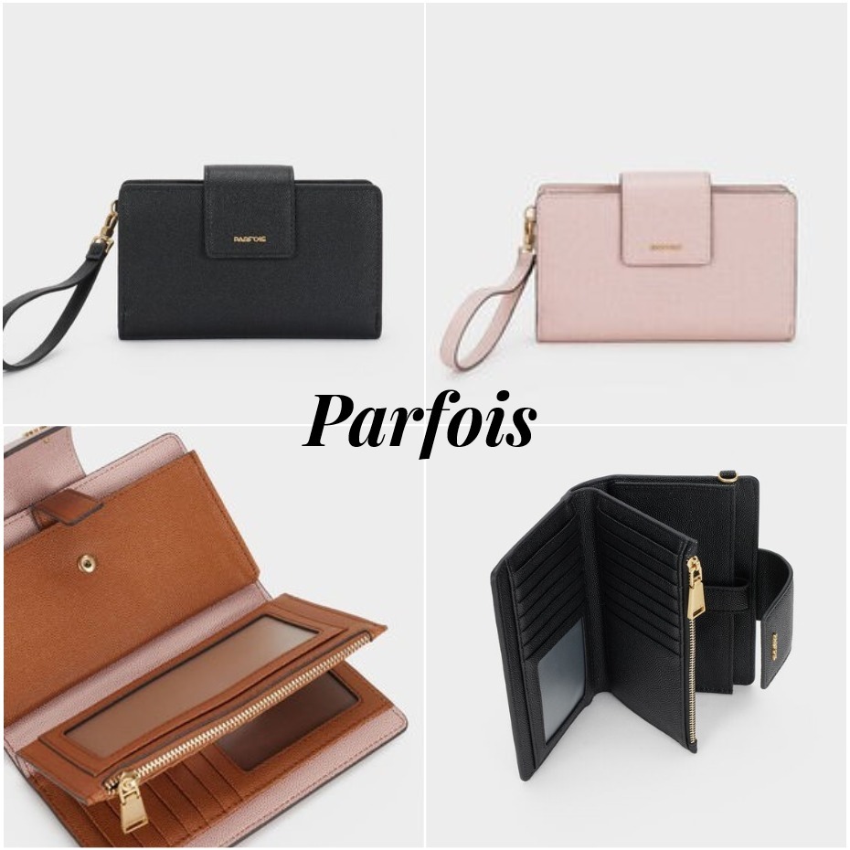 ポルトガルParfois★長財布 モダンスタイル ストラップ付★2色