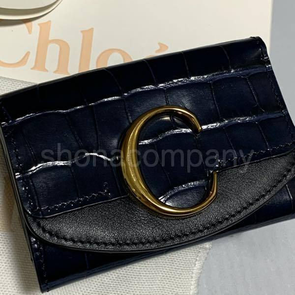 【関税込】新作◆CHLOE クロエ◆Cモチーフ レザー 三つ折り財布 関税込】新作◇CHLOE クロエ◇Cモチーフ レザー 三つ折り財布