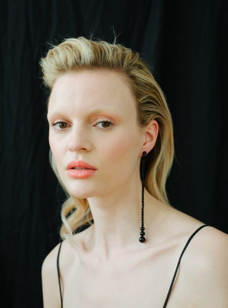 Saskia Diez ピアス §Saskia Diez§ 国内発送 オニキスビーズロングスタッドピアス(3)