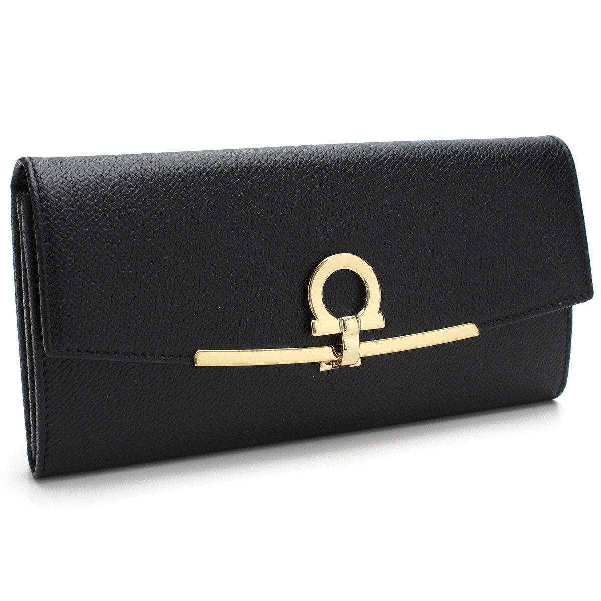 【国内即発】Ferragamo IDケース付 長財布 22-D150 0683312 NERO
