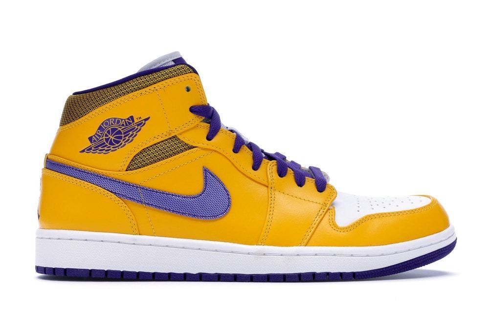 スニーカー NIKE Air Jordan 1 Mid Lakers 2013 SS 13