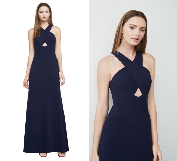 再値下げ☆BCBG MAXAZRIA カットアウトマキシ丈ワンピース