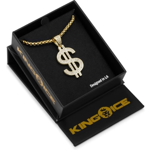 送料関税込【King Ice】Dollar Sign Link Chain ネックレス