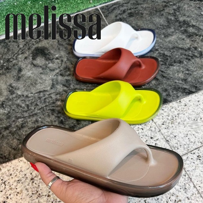 新作◆melissa◆追跡付送料込 ダブルラインボウスリッパサンダル