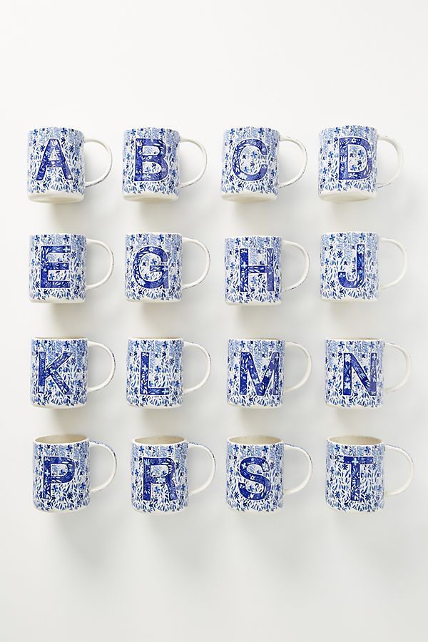 Anthropologie マグカップ 大人気! Anthroporogie Folksong モノグラム マグカップ A~Z(3)