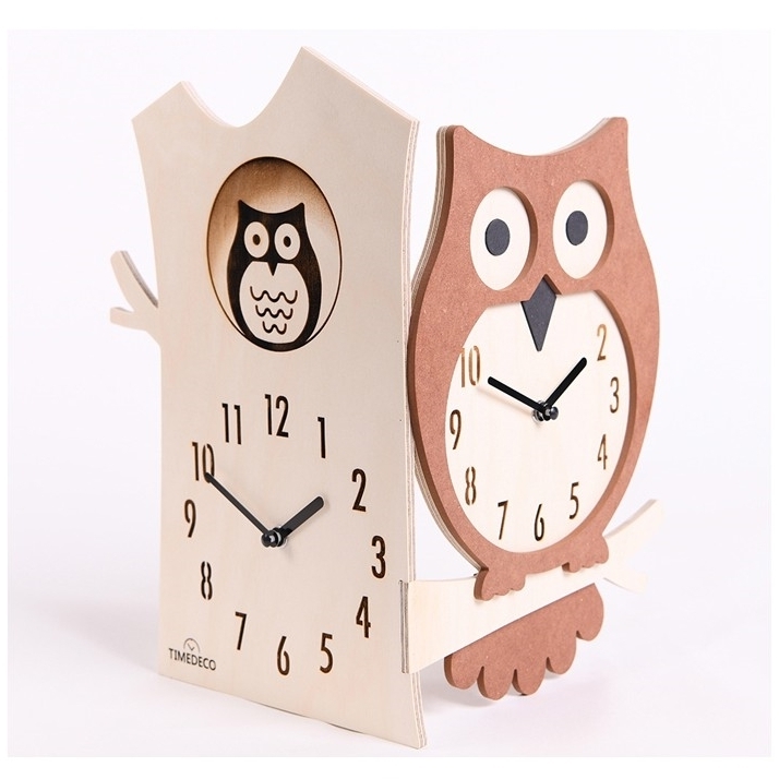 無騒音 Owl Corner Clock